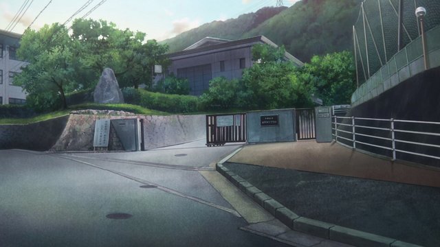 Kitauji High School Main Gate in Morning